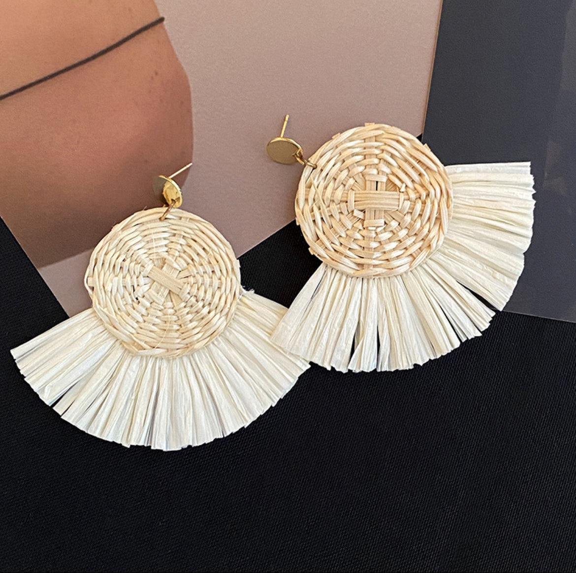 The Raffia Fan Earrings