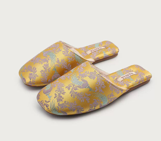 The Imperial Grace Brocade Mules