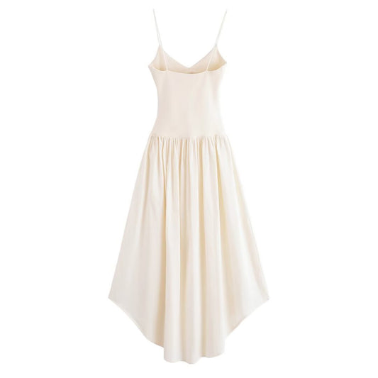 Ivory Cutout A-Line Midi Dress