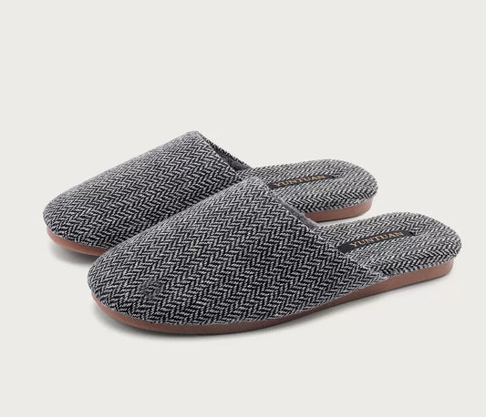 The Herringbone Haven Mules