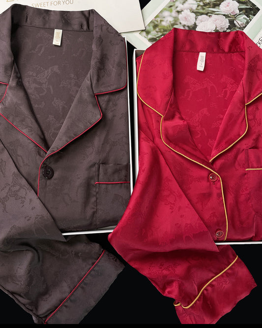 Crimson Royale Satin Set (Couple Edition)