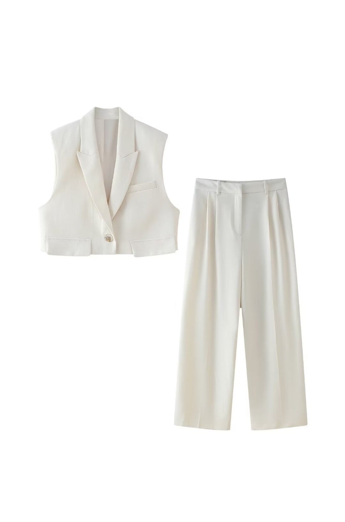 Sleeveless V-neck Two-Piece