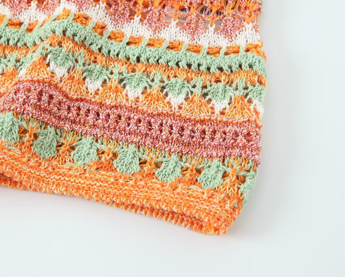 Sunset Crochet Bodycon Dress