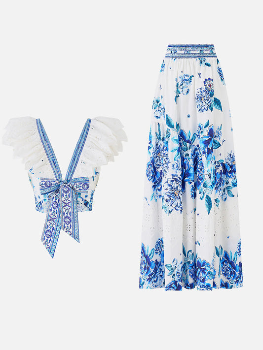 The Aegean Bloom Two-Piece Set