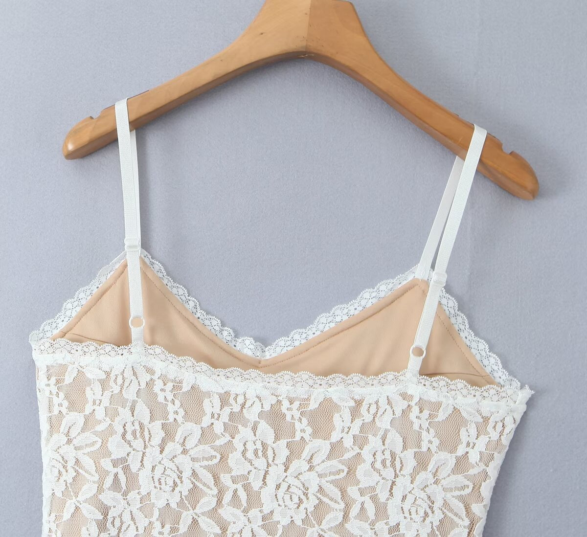 White Bloom Sheer Lace Chemise