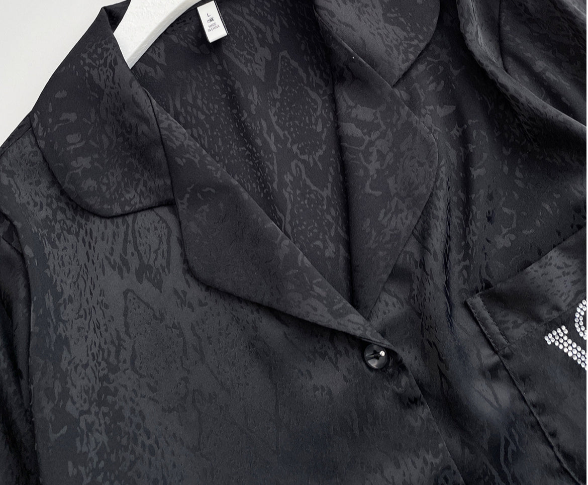 Luxe Diamond-Satin Set