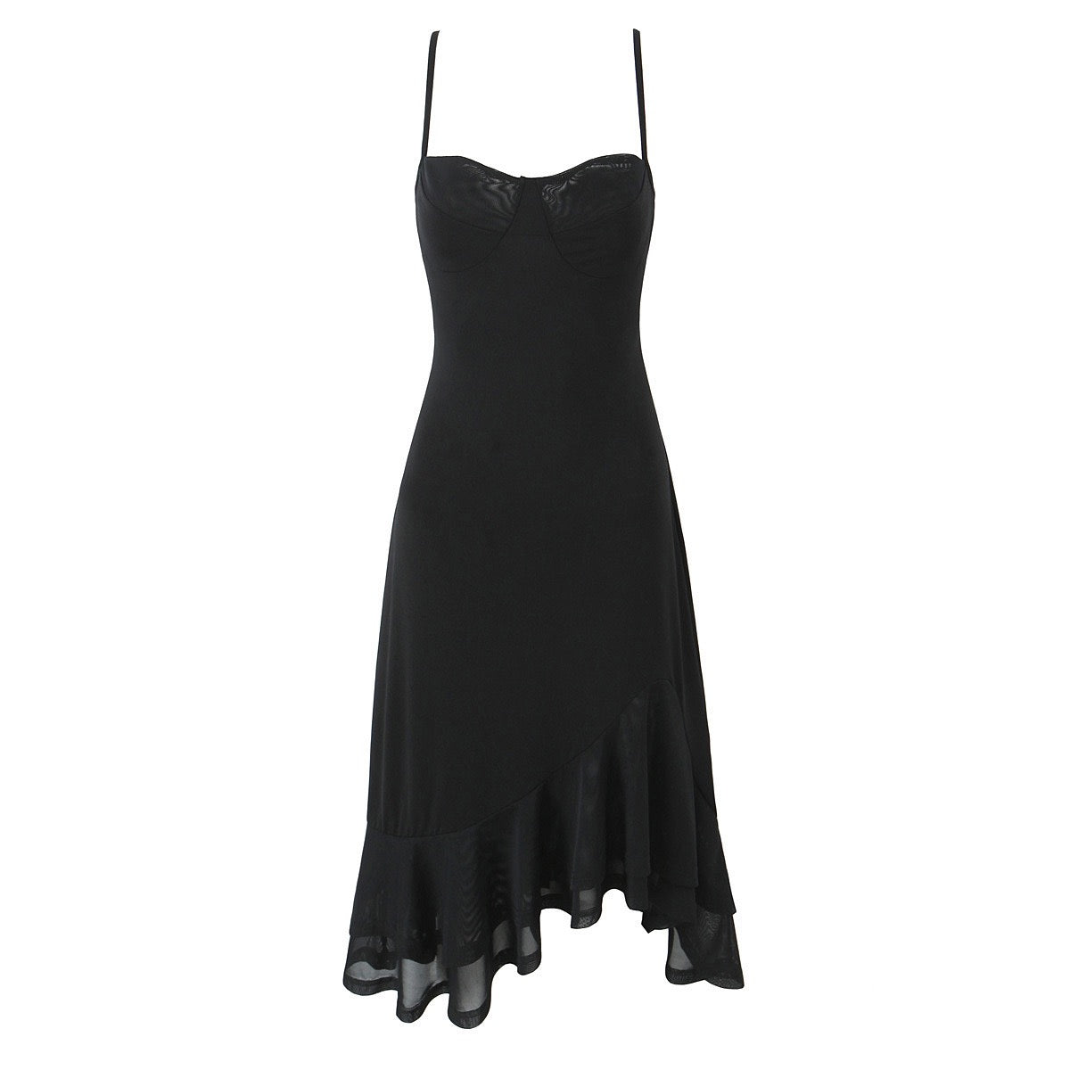 Midnight Muse Asymmetrical Midi Dress