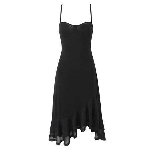 Midnight Muse Asymmetrical Midi Dress