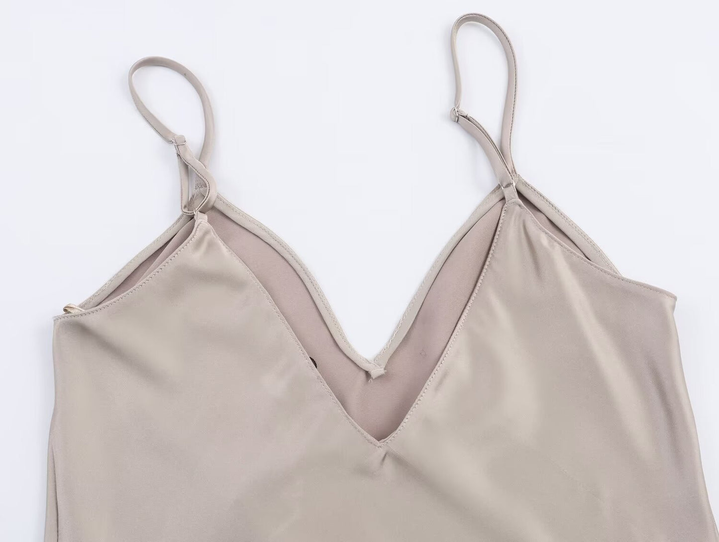 Champagne Whisper Asymmetrical Lace Slip