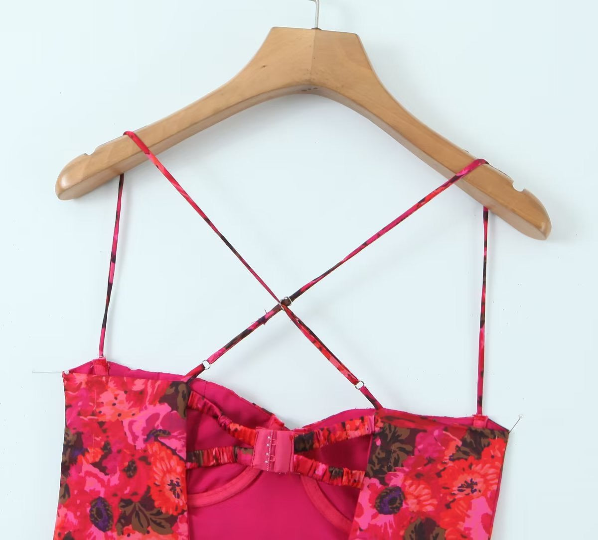 Crimson Bloom Mini Dress