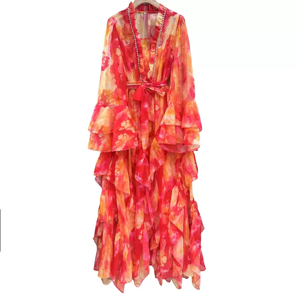 The Sunset Muse Ruffle Dress