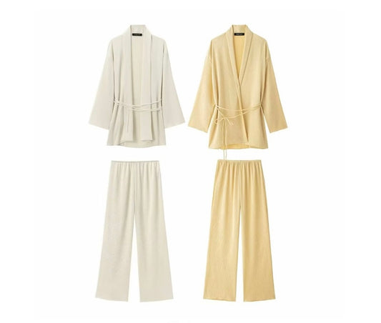 Zen Lounge Kimono Pajama Set