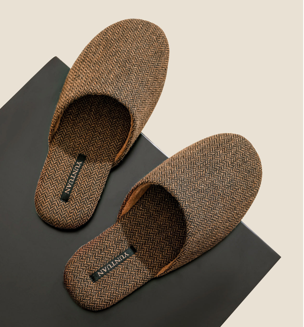 The Herringbone Haven Mules