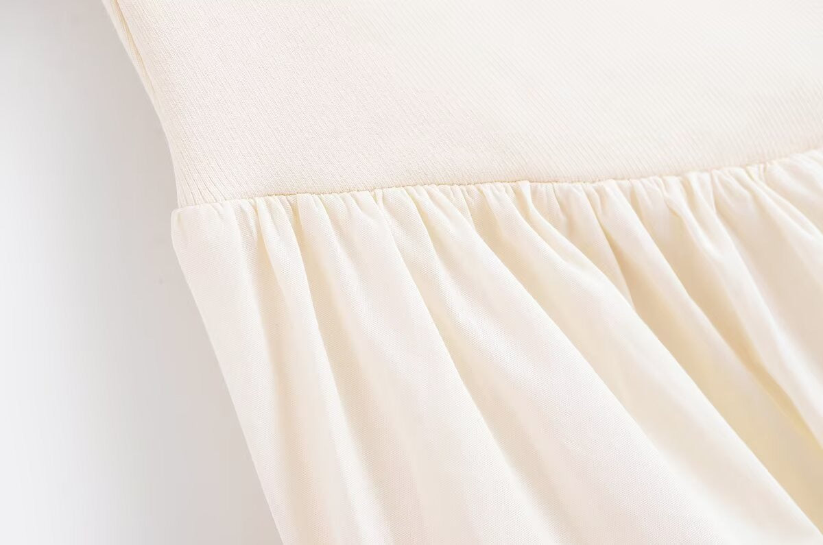 Ivory Cutout A-Line Midi Dress