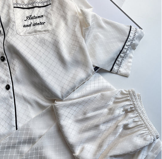 Luxe Diamond-Satin Set