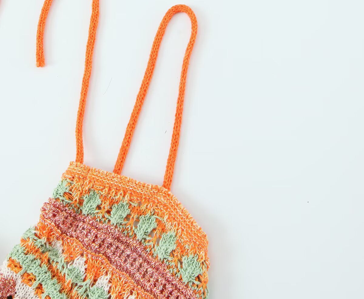 Sunset Crochet Bodycon Dress