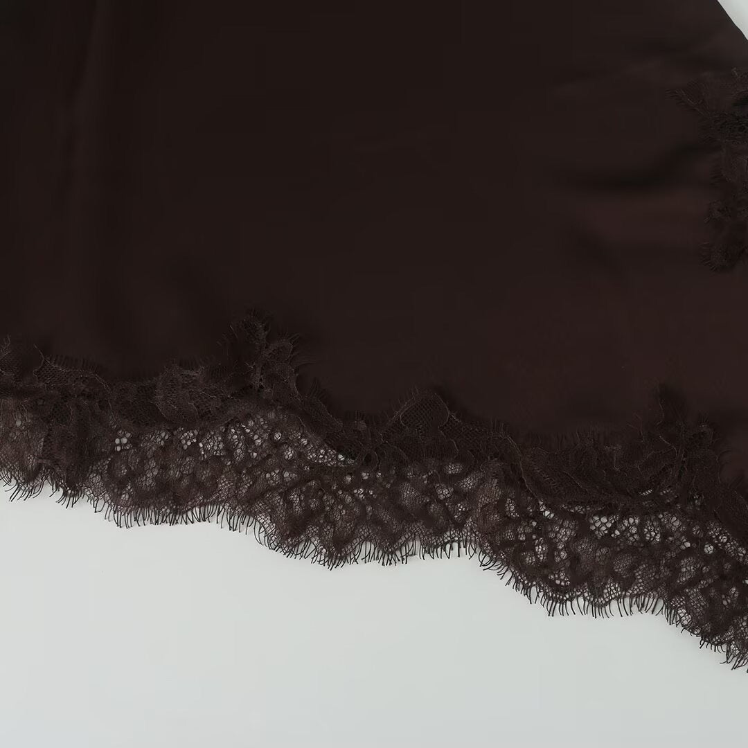 Blush Blossom Asymmetrical Lace Camisole