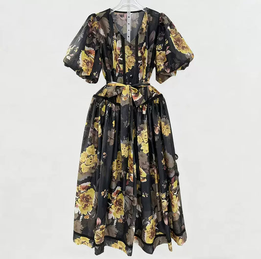 The Midnight Bloom Dress