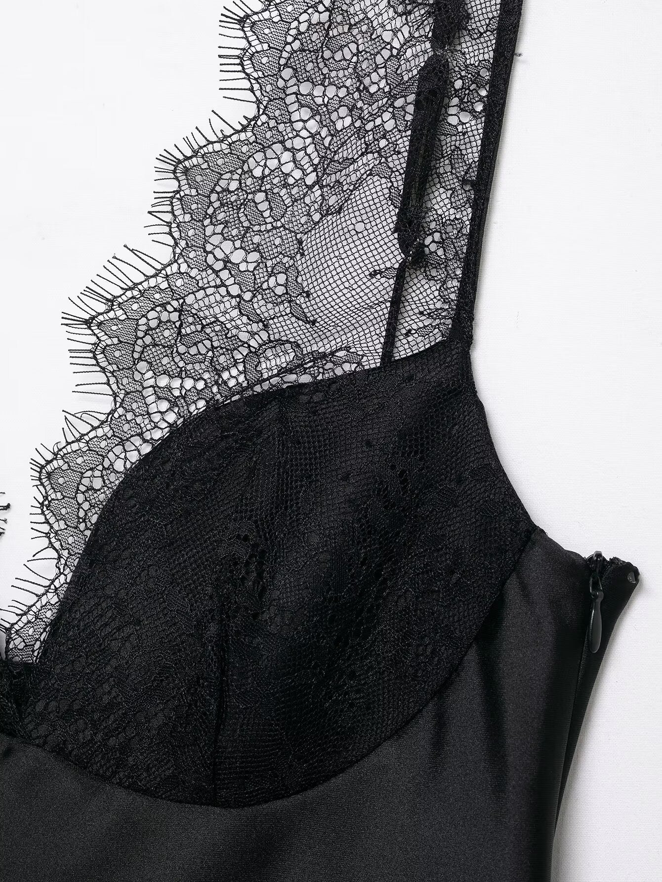 Noir Lace-Back Satin Camisole