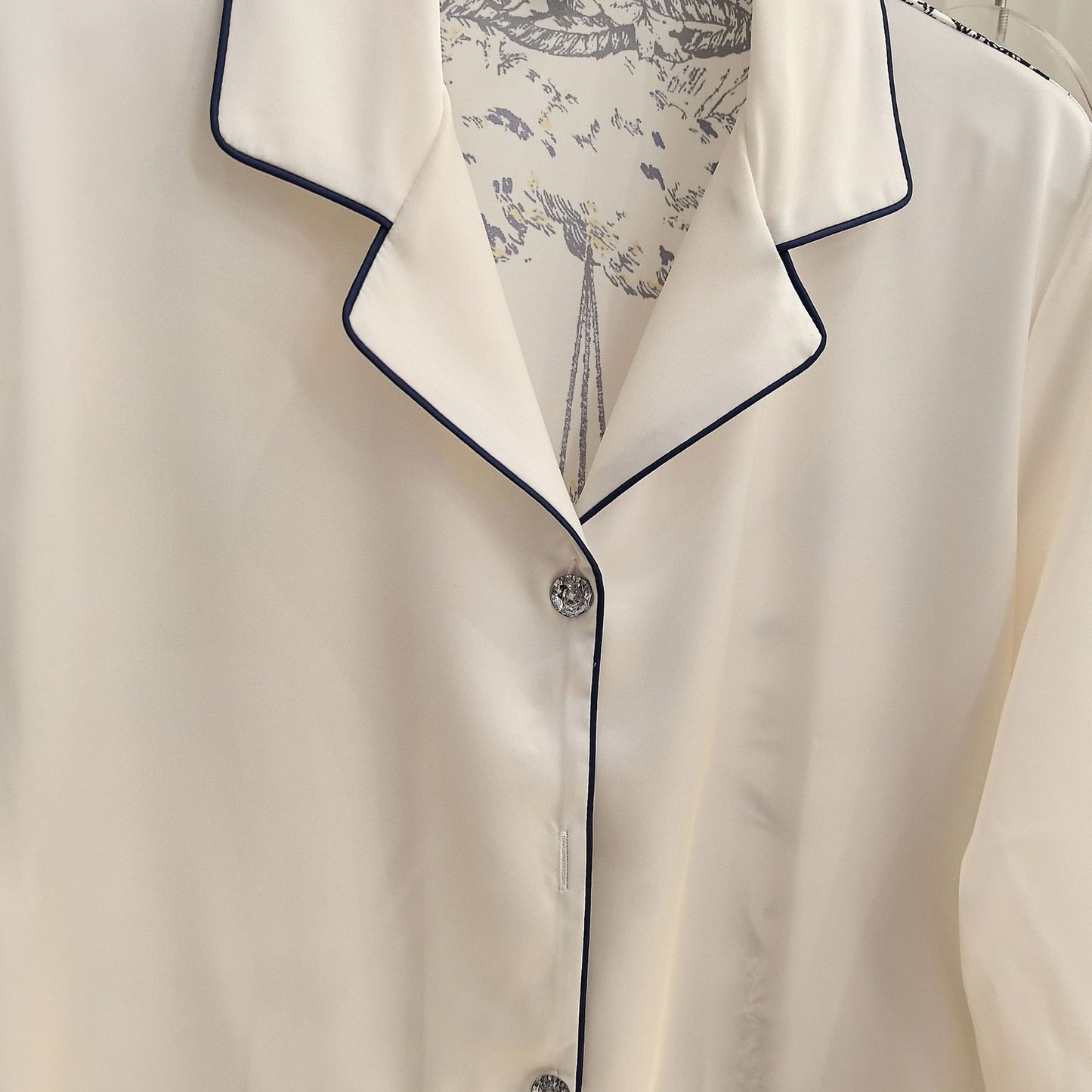 Luxe Toile de Jouy Silk Pajama Set