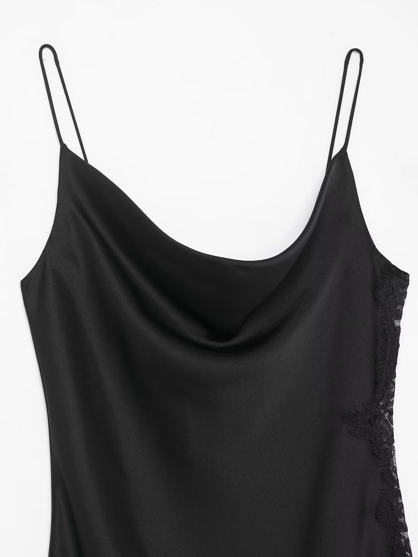 Cascade Lace Slip Dress