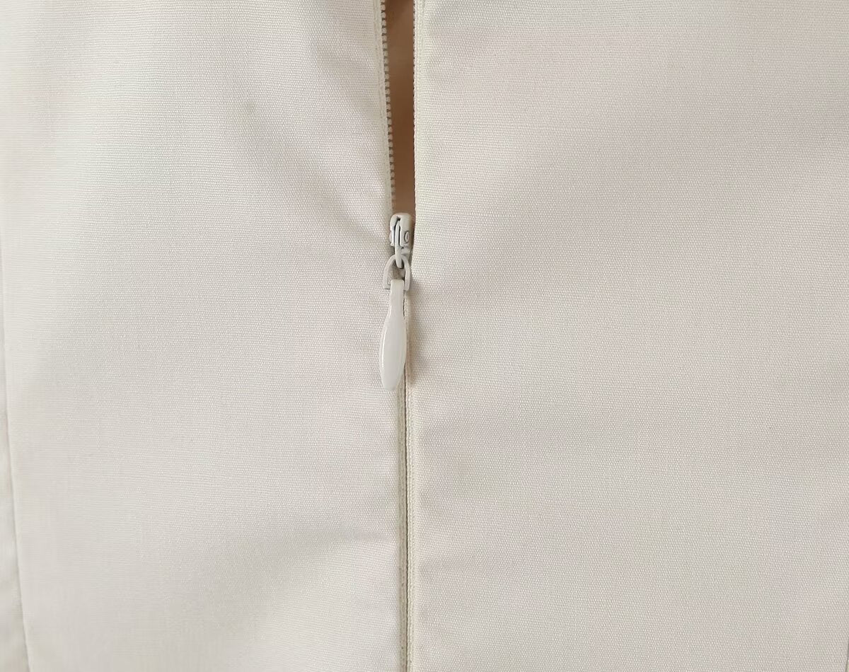 Ivory Corset Midi Dress