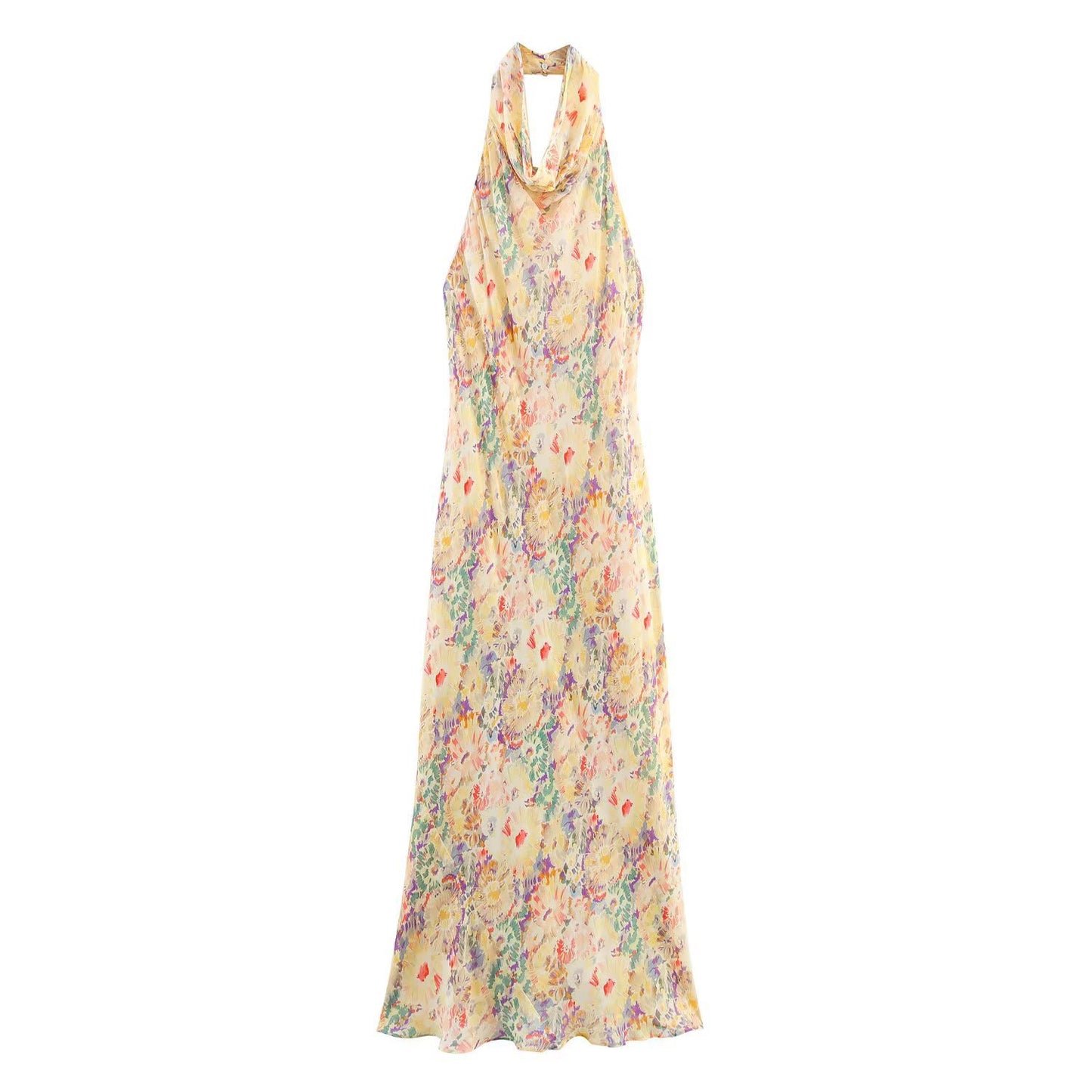 Watercolor Dream Halter Maxi Dress