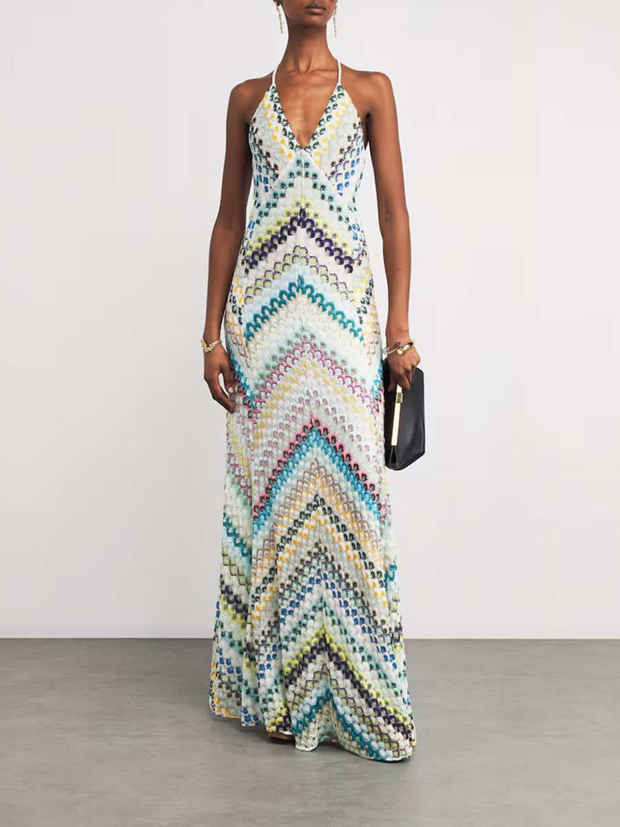 The Prism Wave Sequin Gown