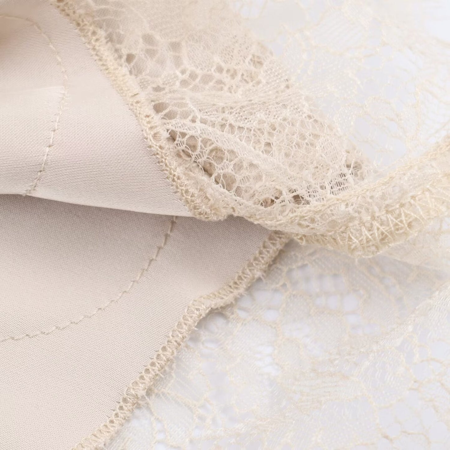 Silky Satin Asymmetrical Lace Skirt Slip