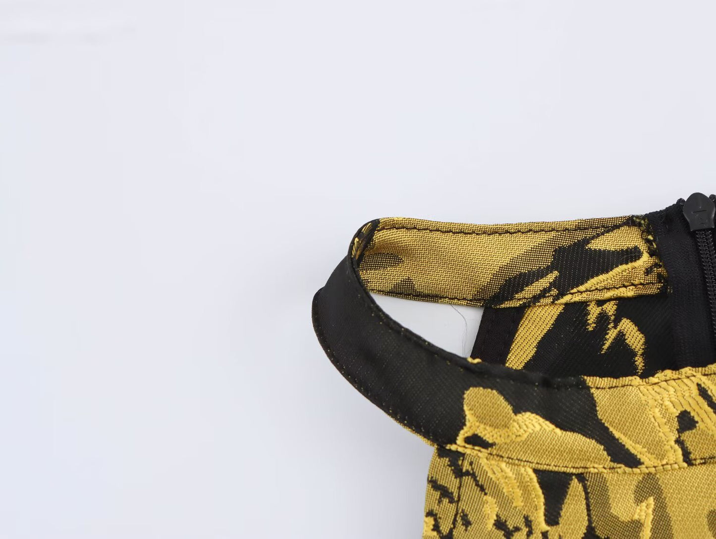 Golden Bloom Cutout Midi Dress