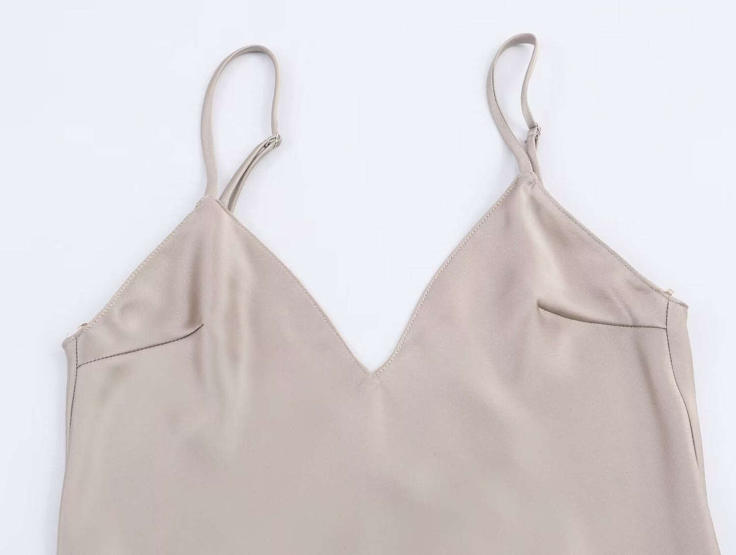 Champagne Whisper Asymmetrical Lace Slip