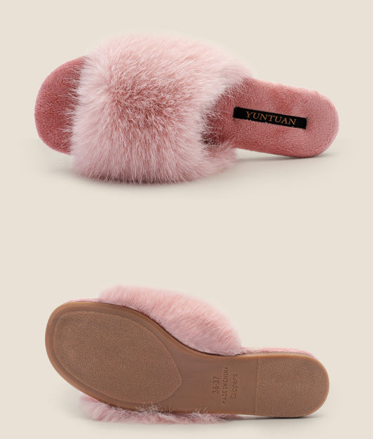 Luxe Faux Fur Slide Slippers