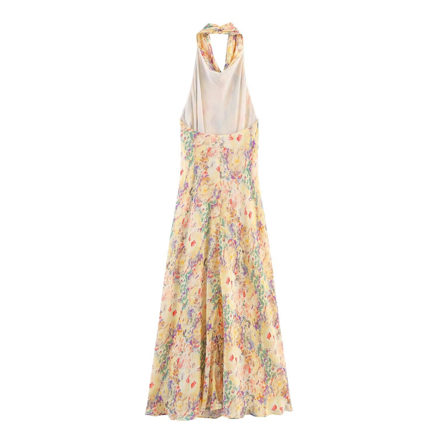 Watercolor Dream Halter Maxi Dress