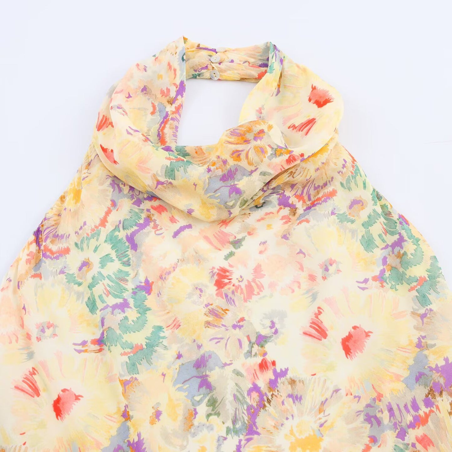 Watercolor Dream Halter Maxi Dress