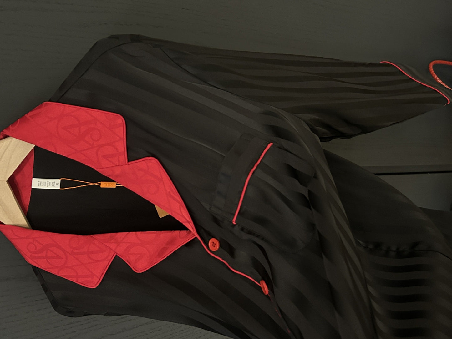 Midnight Noir Contrast Pajama Set