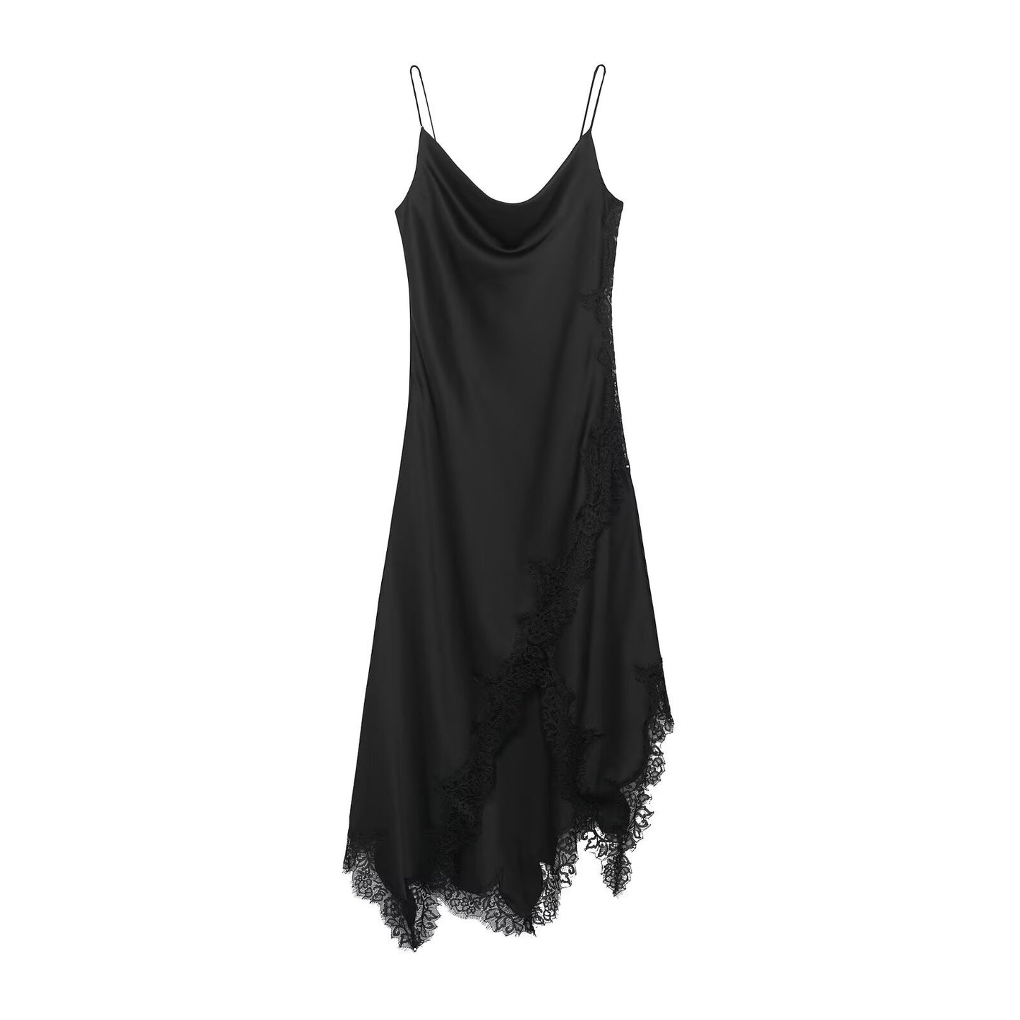 Cascade Lace Slip Dress