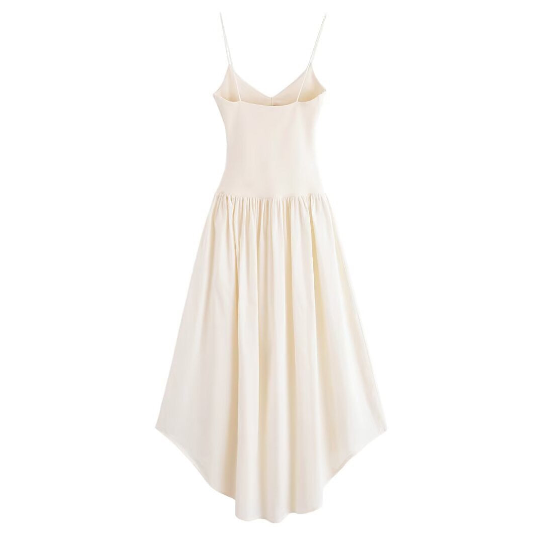 Ivory Cutout A-Line Midi Dress