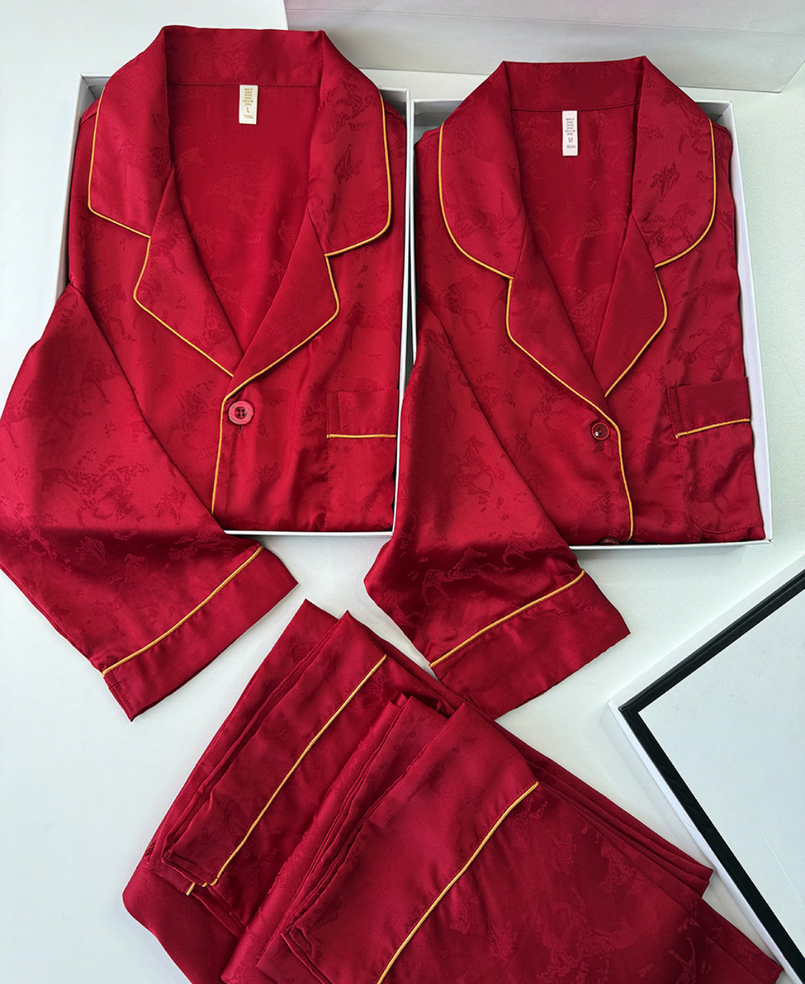 Crimson Royale Satin Set (Couple Edition)