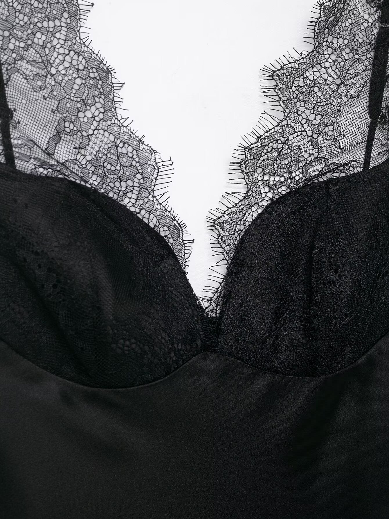 Noir Lace-Back Satin Camisole