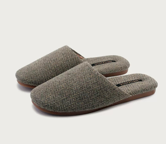 The Herringbone Haven Mules