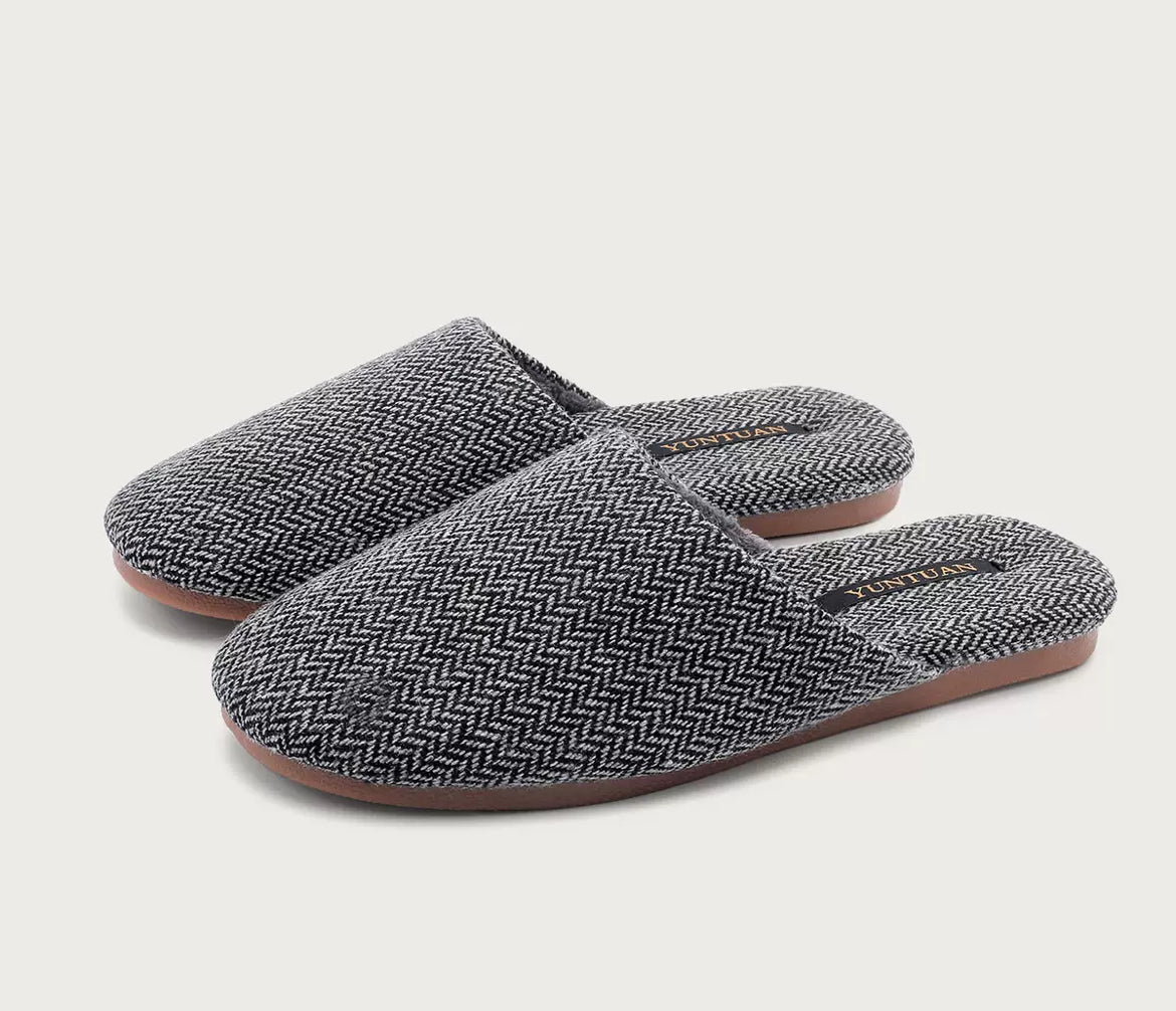 The Herringbone Haven Mules