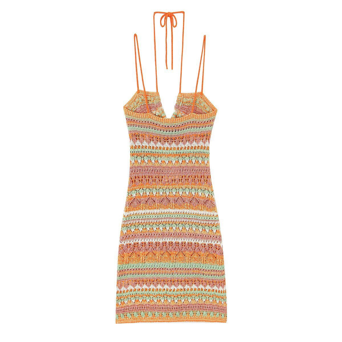 Sunset Crochet Bodycon Dress
