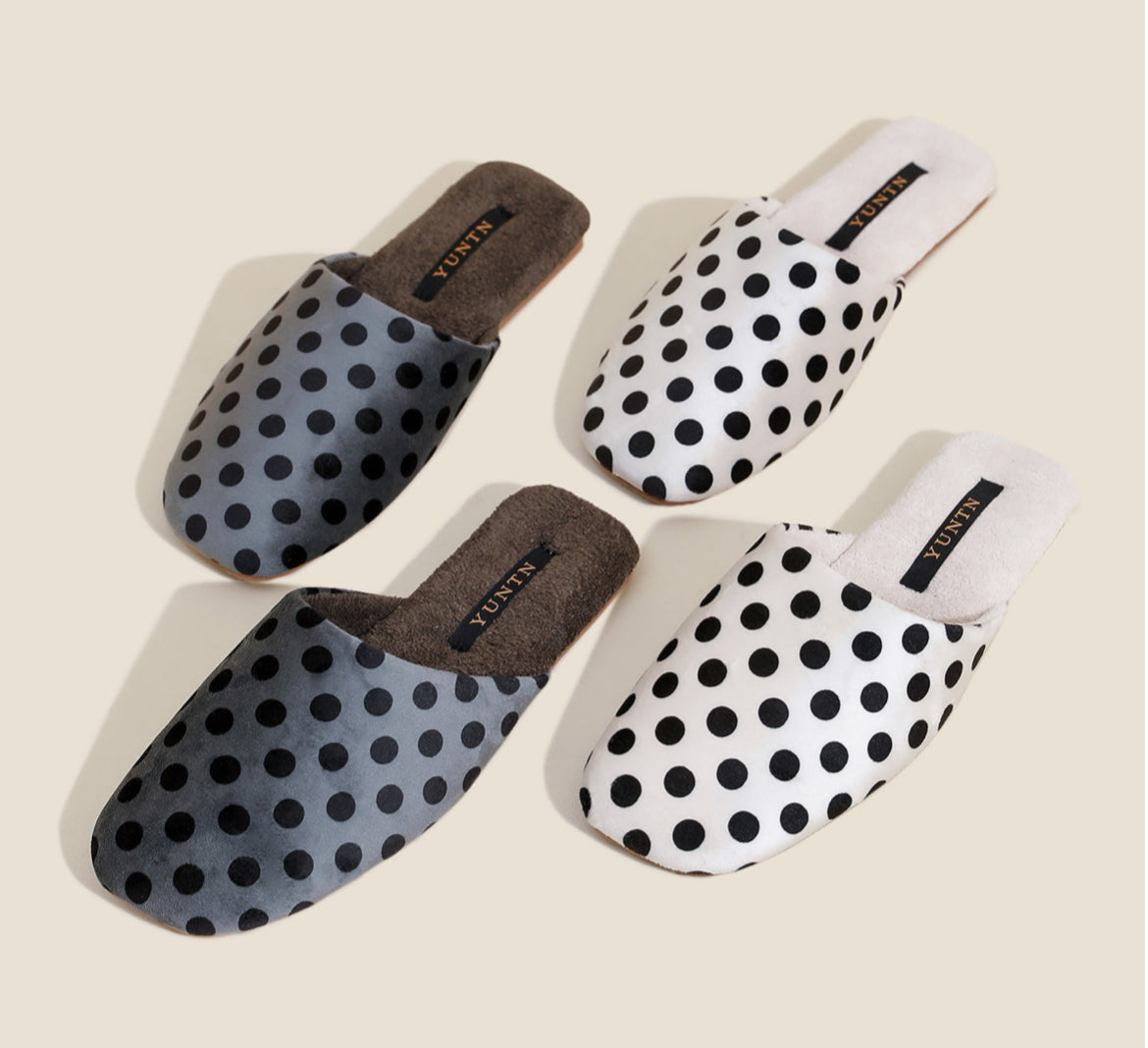 The Polka Charm Lounge Mules