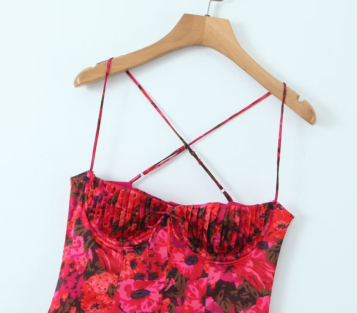 Crimson Bloom Mini Dress