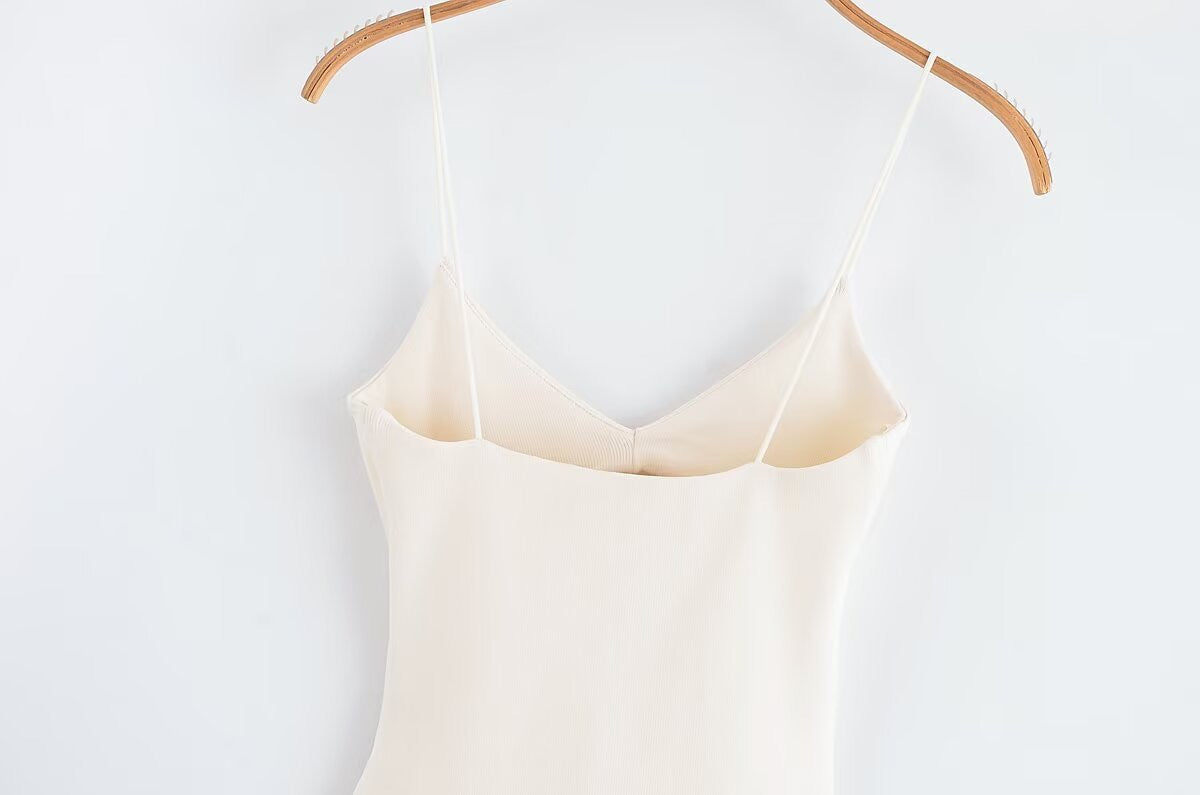 Ivory Cutout A-Line Midi Dress