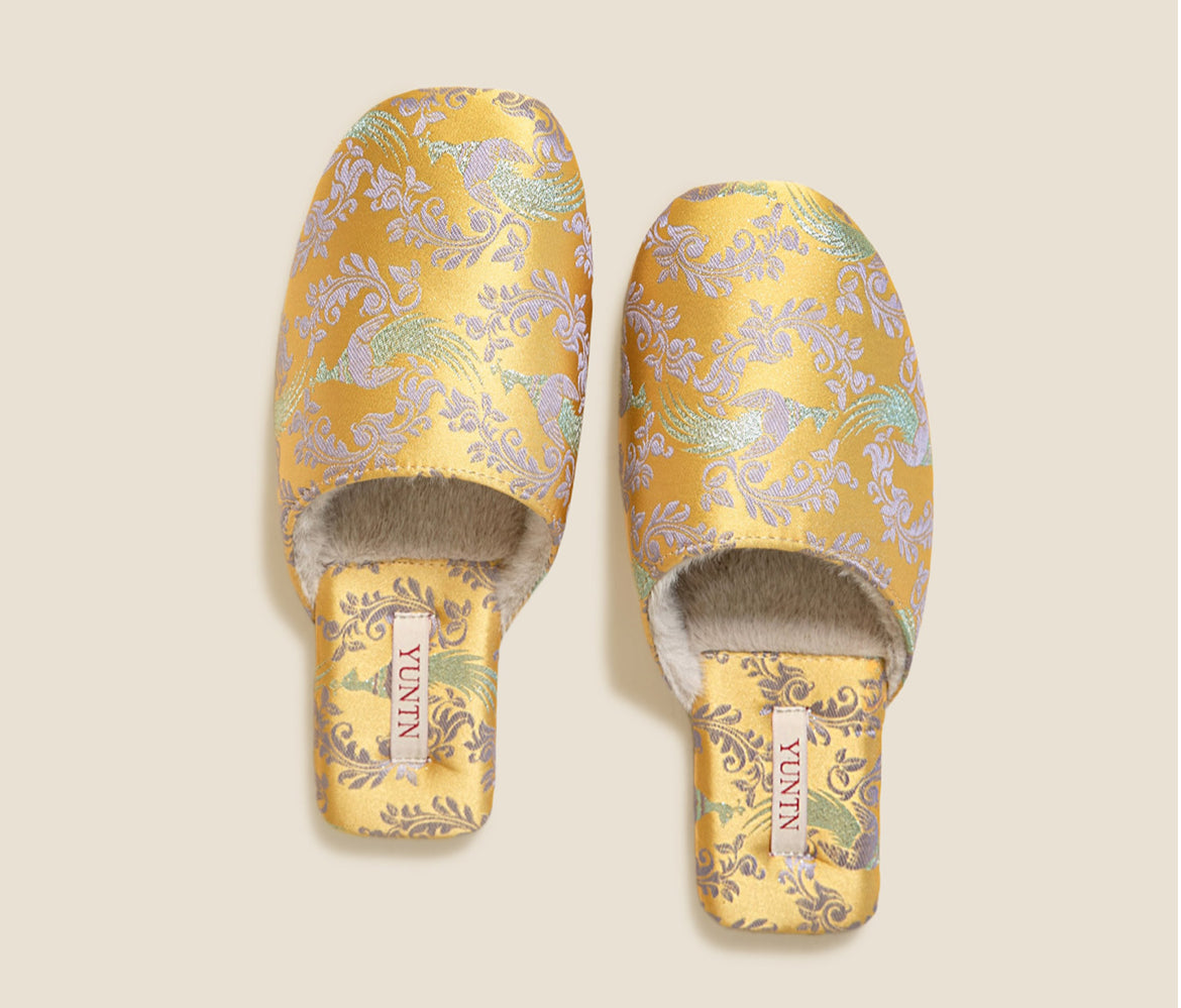 The Imperial Grace Brocade Mules