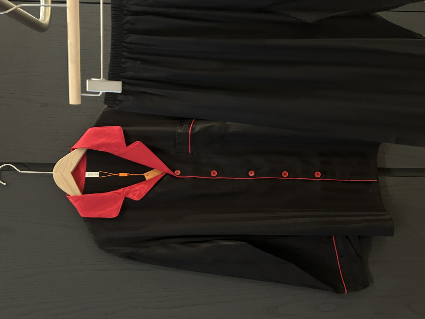 Midnight Noir Contrast Pajama Set