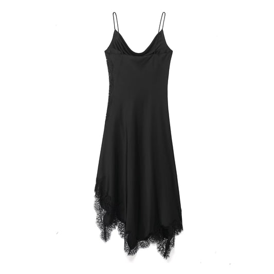 Cascade Lace Slip Dress