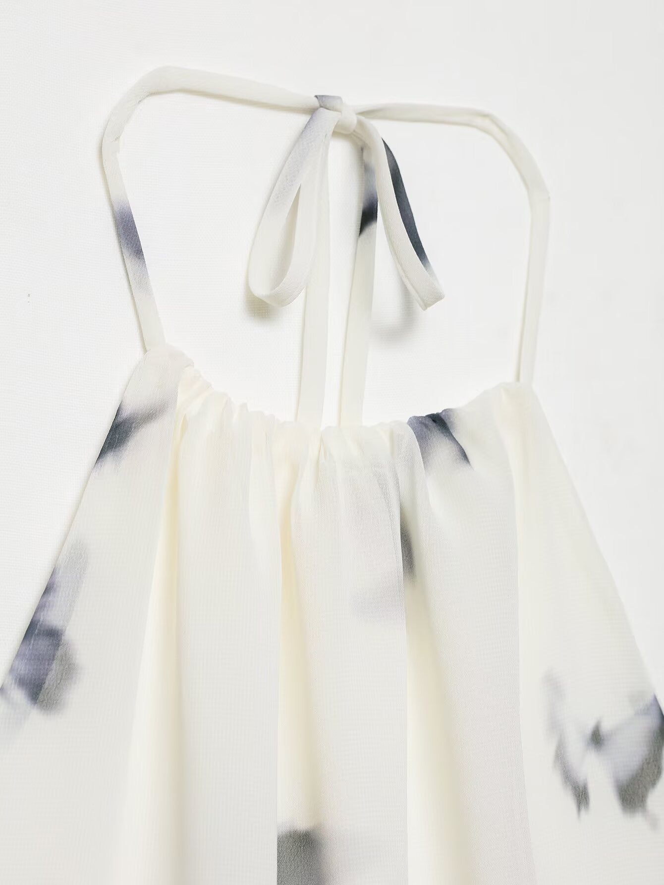 Sunset Swirl Asymmetrical Halter Dress