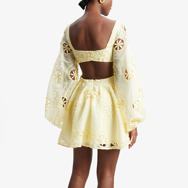 The Soleil Lace Cutout Dress